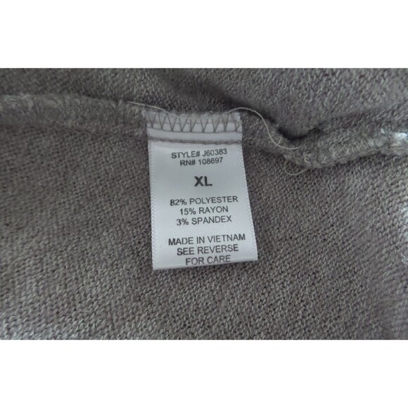 Sweet Rain Gray Jacket Asymmetrical Zip with Pockets Size XL - Picture 3 of 13